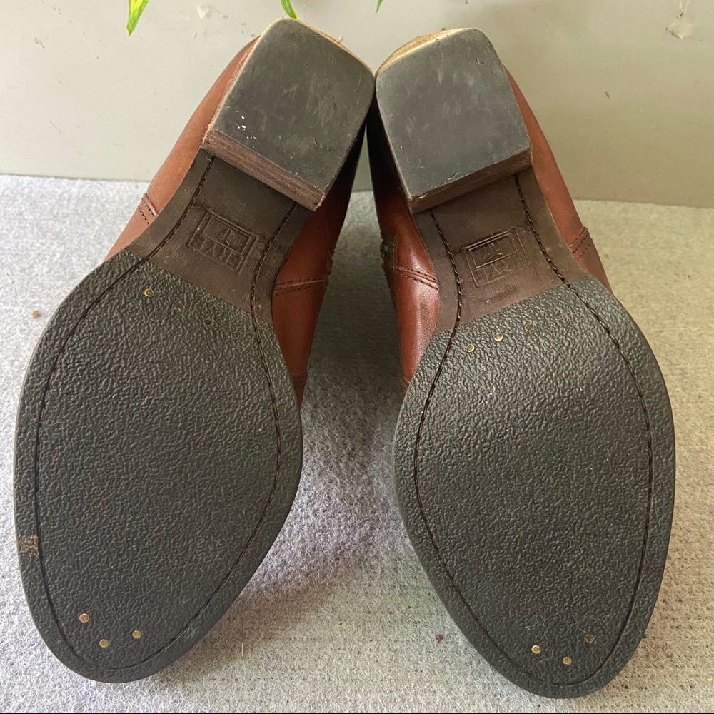 Frye Cognac Leather Buckle Ankle Booties - Picture 6 of 7